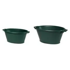 Eda Plastiques davbqov70 70 Liter, Kunststoff, grün ovaler Kübel, aus recyceltem Kunststoff, mit 2 Griffen, (70 l)