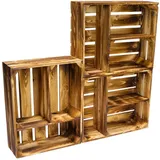 Kistenkolli Altes Land Holzkiste 3-tlg. braun