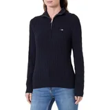 GANT Sweater Sweatshirt Zopfstrick Blau M