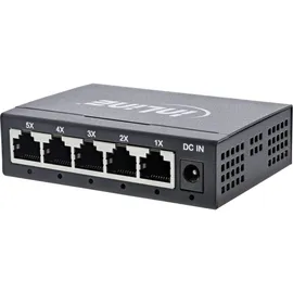 InLine Gigabit Switch 5-Port, 1Gb/s, Desktop, Metallgehäuse, lüfterlos