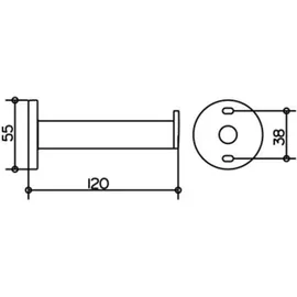 Keuco Plan Toilettenpapier-Ersatzrollenhalter verdeckte Befestigung, 1 Rolle, 14963010000