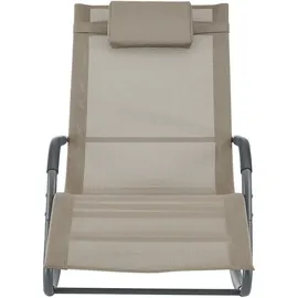 [en.casa] Caracena Schaukelliege 147 x 63 x 89 cm Beige