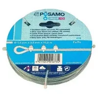 POSAMO Drahtseil in Ringen 6 x 7 3,0 mm x 10 m