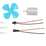 Pumixiy Kleine Windkraftanlage Generator Kit für DIY Erneuerbare Energien Projekte, Windkraftgenerator mit DC 0-20V Ausgang, Home Wind Dynamo Kit