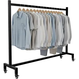 deluke Garderobenständer LENN 150 x 38 x 120 cm Schwarz