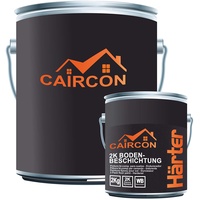 CAIRCON 2K Bodenbeschichtung Epoxidharz Bodenfarbe Garage Betonfarbe Quarzgrau - 20Kg