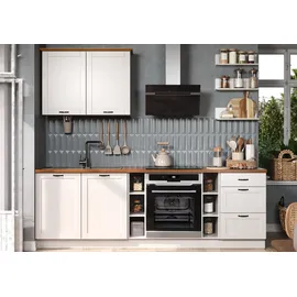 Home Affaire Hängeschrank HOME AFFAIRE "Teramo", weiß (weiß, honig), B:105cm H:75cm T:37cm, Massivholz, Schränke, Hängeschrank, Breite 105 cm, 2 Holztüren, 1 Einlegeboden