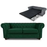 Sofnet Schlafsofa Asti 2 Bis, mit Schlaffunktion, Chesterfield Sofa 2-er, Sofagarnitur, Bettsofa grün