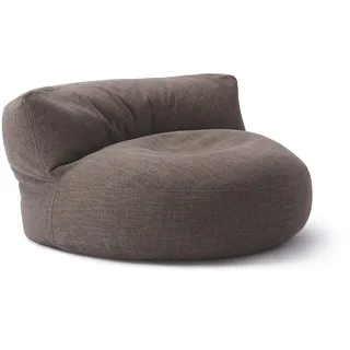 Lumaland Sitzsack Lounge | Sofa-Sitzsack 90 x 50 cm mit Rückenlehne | Flexibler Indoor Beanbag | Ergonomisch & Robust | Mit anpassungsfähiger EPS-Füllung | Waschbarer Bezug [Braun]