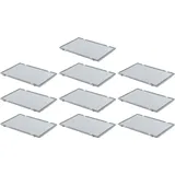 Proregal 10x Scharnierdeckel für Eurobehälter | HxBxT 2,7x30x40cm