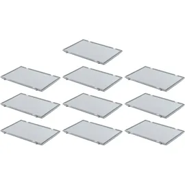 Proregal 10x Scharnierdeckel für Eurobehälter | HxBxT 2,7x30x40cm