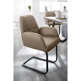 W.Schillig "ole", (Set, 2 St), 2er- oder 4er-Set, Gestell in schwarz pulverbeschichtet), braun