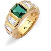 ELLI PREMIUM Elli Ring gold | dunkelgrün / transparent 52