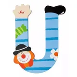 Sevi 81757 Holzbuchstabe U Clown 10 cm, sortiert