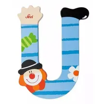 Sevi 81757 Holzbuchstabe U Clown 10 cm, sortiert