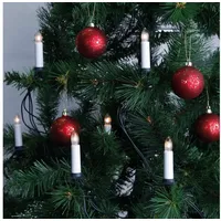 StarTrading Kerzenlichterkette - Baumkerzen - 16 warmweiße Glühlampen -