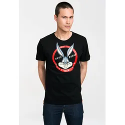 T-Shirt LOGOSHIRT "Bugs Bunny Made In NYC", Herren, Gr. XXL, bunt (schwarz, mehrfarbig), 100% Baumwolle, bedruckt, casual, normal, Rundhals, Kurzarm, Shirts, mit tollem Bugs Bunny-Print