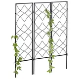 Relaxdays Rankgitter 122 x 31 cm Schwarz