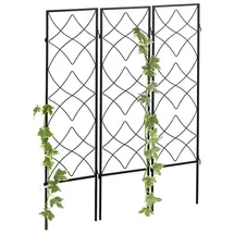 Relaxdays Rankgitter 122 x 31 cm Schwarz