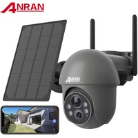 ANRAN Solar Akku WLAN Überwachungskamera 5MP Kabellose 360°PTZ 2-Wege-Audio IP66