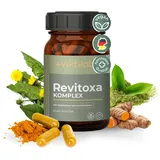 Viktilabs© Revitoxa Komplex Kapseln mit Quercetin, Schwarzkümmelsamen, Acerolaextrakt, N-Acetyl-L-Cystein, Grüner Teeextrakt, Löwenzahnwurzel, Mariendistel, Selen | Monatsvorrat (1 Glas)