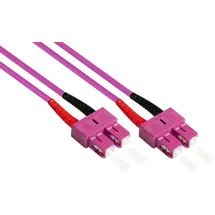 Alcasa Patchkabel LWL Duplex OM4 (Multimode, 50/125) SC/SC, 10m, Good Connections®