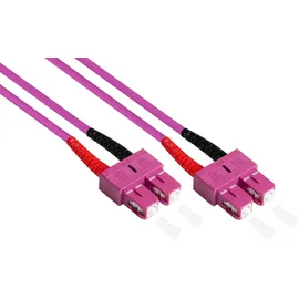 Alcasa Patchkabel LWL Duplex OM4 (Multimode, 50/125) SC/SC, 10m, Good Connections®