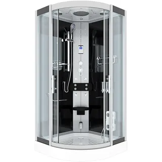AcquaVapore Dampfdusche Duschtempel Sauna Dusche Duschkabine D46-03T2-EC 80x80 cm Mit 2k Scheiben Versiegelung
