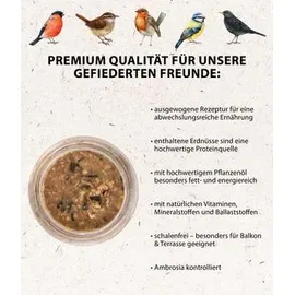 dehner natura premium Wildvogelfutter, Erdnussbutter im Glas, 8 x 340 g