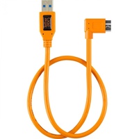 Tether Tools USB-Kabel USB-A Stecker, USB-Micro-B 3.0 Stecker 0.50m Orange 90° nach rechts gewinkel