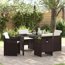 vidaXL Garten Essgruppe 5-tlg. Braun