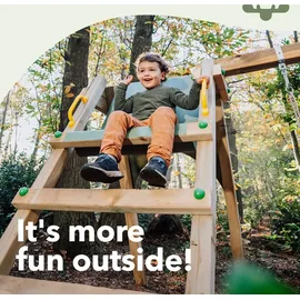 FATMOOSE Spielturm RiverRun mit SurfSwing Anthrazit