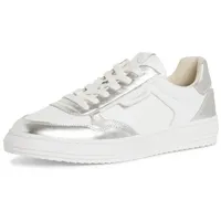 TAMARIS Leder Synthetik Sneaker silber weiß silber