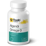 Raab Vitalfood® Algenöl Omega-3 Kapseln (75 Stück) - Omega-3 Vegan aus Algenöl, mit DHA und EPA (2:1), nachhaltige Alternative zu Fischöl, Omega-3 Fettsäuren DHA 250 mg und EPA 125 mg pro Kapsel