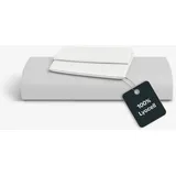 twenty:three Lyocell Bettwäsche (2X) 135x200 + (2X) 40x40 Gray-White - 4-teilig - 100% Tencel - Gewonnen aus Eukalyptus - Hochwertig - Nachhaltig - Atmungsaktiv - Luxus - Hypoallergen