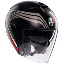 AGV Irides Bologna Jethelm - Matt Schwarz/Grau/Rot/Grün / M