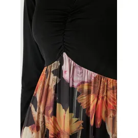 Aniston SELECTED Midikleid Braun/Schwarz/Lila 42