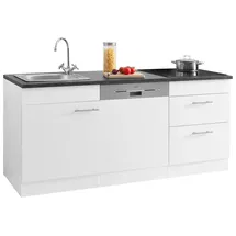 OPTIFIT Küchenzeile Mini 180 cm weiß