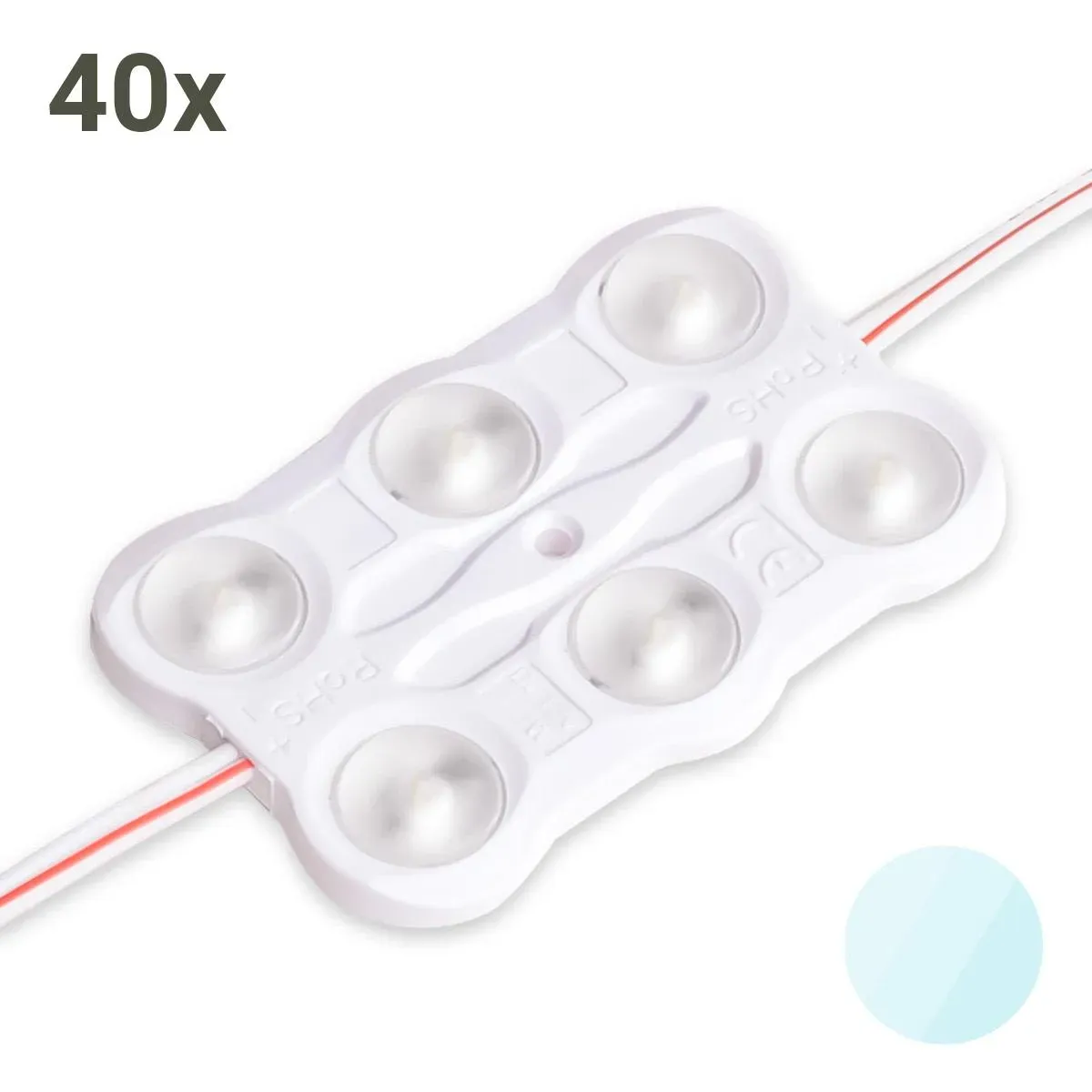 LED Modul 6500K 3W 160° 12V IP67 (40 Stück VPE)