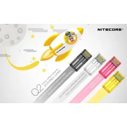 Nitecore Q2 - Schnelladegerät für Li-Ion Akkus, 2 Schachtlader - 4 Farben zur Auswahl