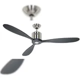 CasaFan Aeroplan Eco 132 cm Deckenventilator Chrom Schwarz