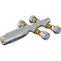 Hago HAGO24 Thermostat Badheizkörper Heizkörperregler Chrom Anschlussgarnitur Multiblock Zweirohrarmatur