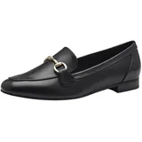 Marco Tozzi Damen Slipper mit Blockabsatz Vegan, Schwarz (Black/gold), 40 EU