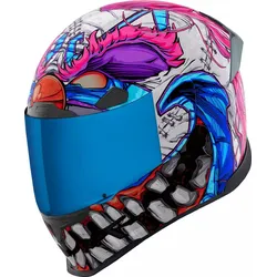 Icon Airframe Pro Krazy Klown 2, Integralhelm - Weiß/Pink/Blau/Schwarz - M