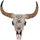 MCW Deko Schädel MCW-Q11, Polyresin Stier Bulle Longhorn Kopf Trophäe mit Verzierung, In-/Outdoor 41cm