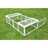 nanook shop Freigehege Möhrchen 180 x 90 x 44,5 cm grau-weiß