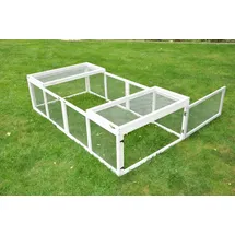 nanook shop Freigehege Möhrchen 180 x 90 x 44,5 cm grau-weiß