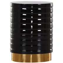 Casa Padrino Beistelltisch Ø 40 x 53 cm Schwarz/Gold