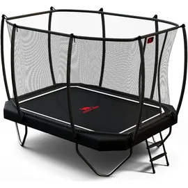 Dino Cars Trampolin 340 x 240 cm inkl. Sicherheitsnetz und Leiter Bunt