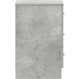 vidaXL Nachttische 2 Stk. Betongrau 38x35x56 cm Holzwerkstoff